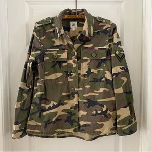 GAP Green and Brown Camo military Jacket